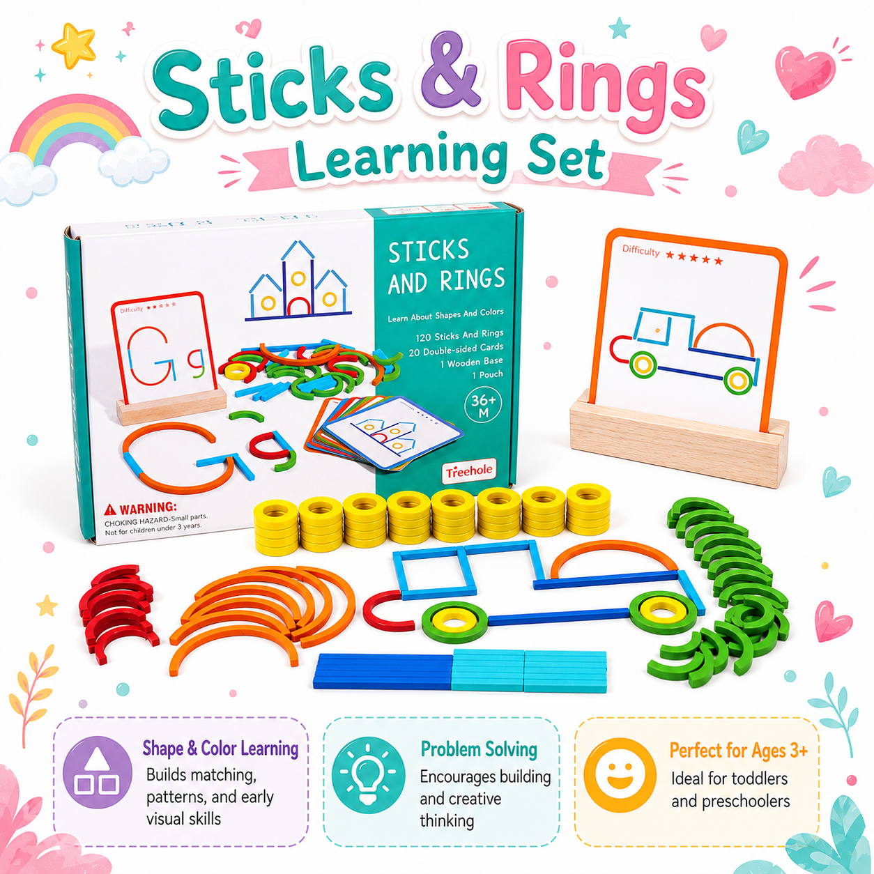 Calm Kids Sensory Kit (Pink/Brown) — Screen-Free Activity Box for Kids Ages 3+ | 6-Piece Busy Set